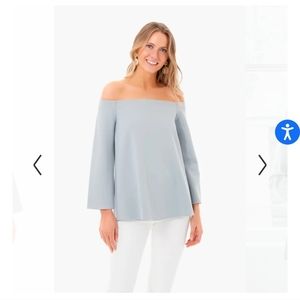 Tuckernuck Light Blue Off-Shoulder Blouse
